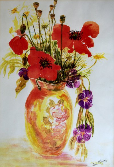 Mohnblumen in einer Vase, 2000 von Unbekannt Unbekannt